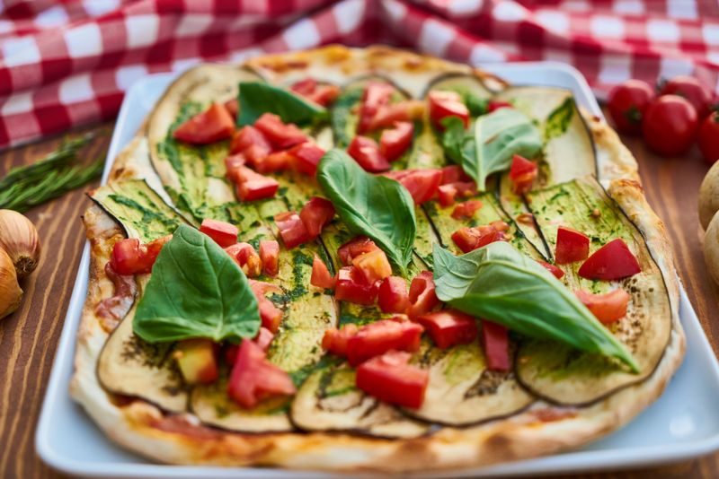 Veggie garden fresh pizza at deweys