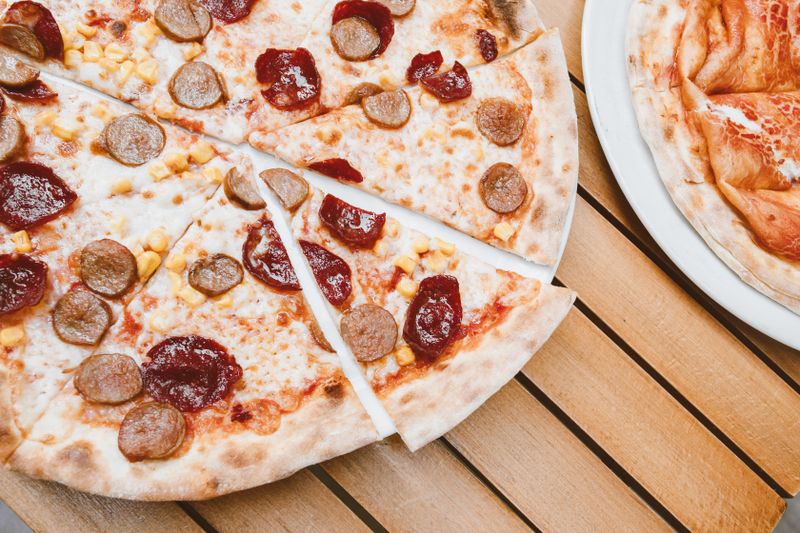 Corporate catering event hosted at Dewey's pizza